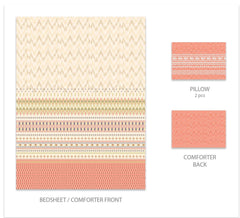 my Trident Quilted Printed Comforter Set 100% Pure Cotton (Set of 4) - enera