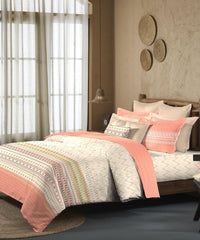 my Trident Quilted Printed Comforter Set 100% Pure Cotton (Set of 4) - enera
