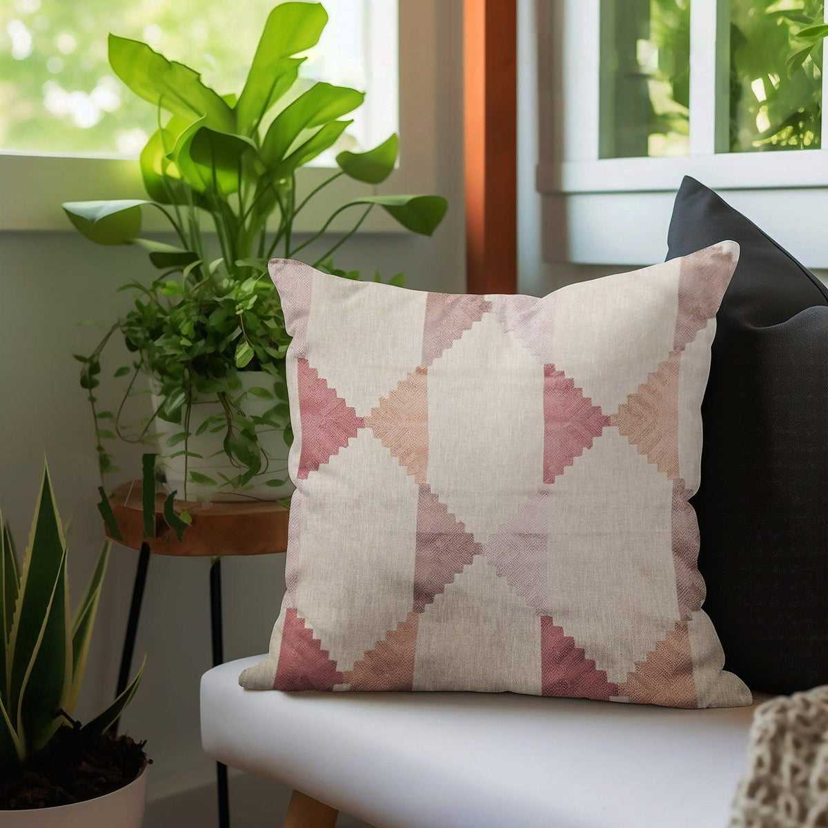 Enera SRM SAMA J-1002 Embroidery Multi Color 16x16 Inch Cushion Cover - enera