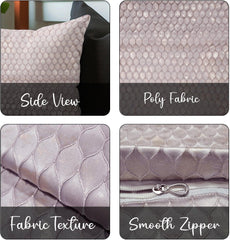 Enera DD GOSI 08 61838 Texture Light Lavender Color 12x12 Inch Cushion Cover - enera