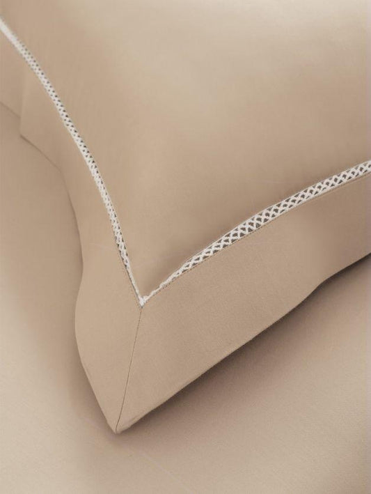 D'Decor Urban Timeless Collection Grace Sandstone Color Plain King Size double Bedsheet with 2 pillow covers - enera