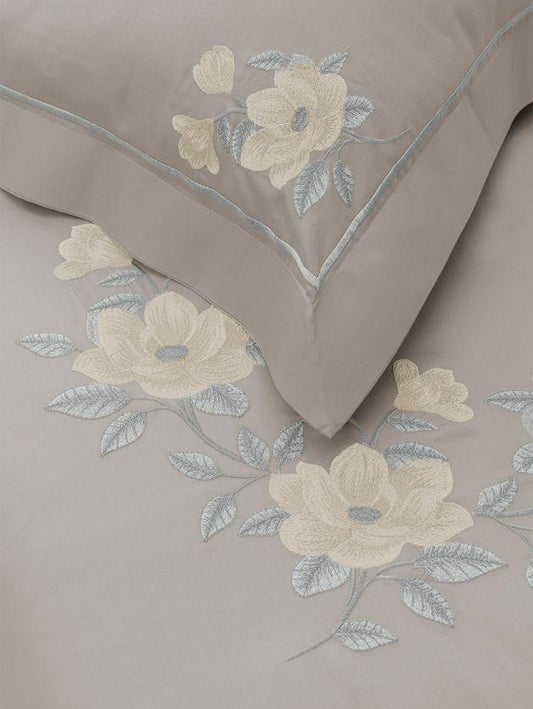 D'Decor Urban Timeless Collection Florence Fog Grey Color Plain King Size double Bedsheet with 2 pillow covers - enera