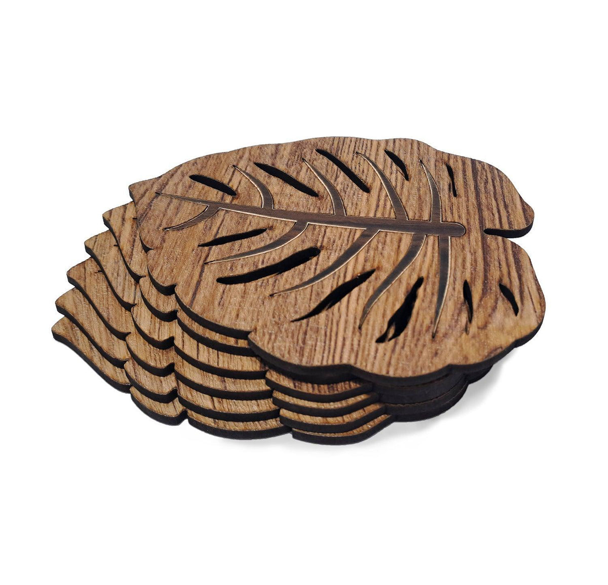 Enera Leaf Wooden Coaster CS0001 - enera