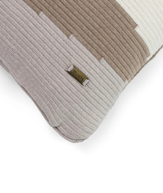 Enera Maverick Stone, Pale Whisper & Natural Color 16x16 Inch Cushion Cover - enera