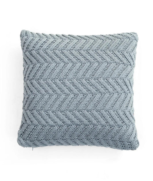 Enera Chevron Blue Grey Color 16x16 Inch Cushion Cover - enera