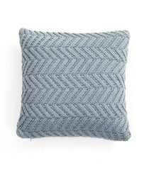 Enera Chevron Blue Grey Color 16x16 Inch Cushion Cover - enera