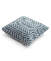 Enera Chevron Blue Grey Color 16x16 Inch Cushion Cover - enera