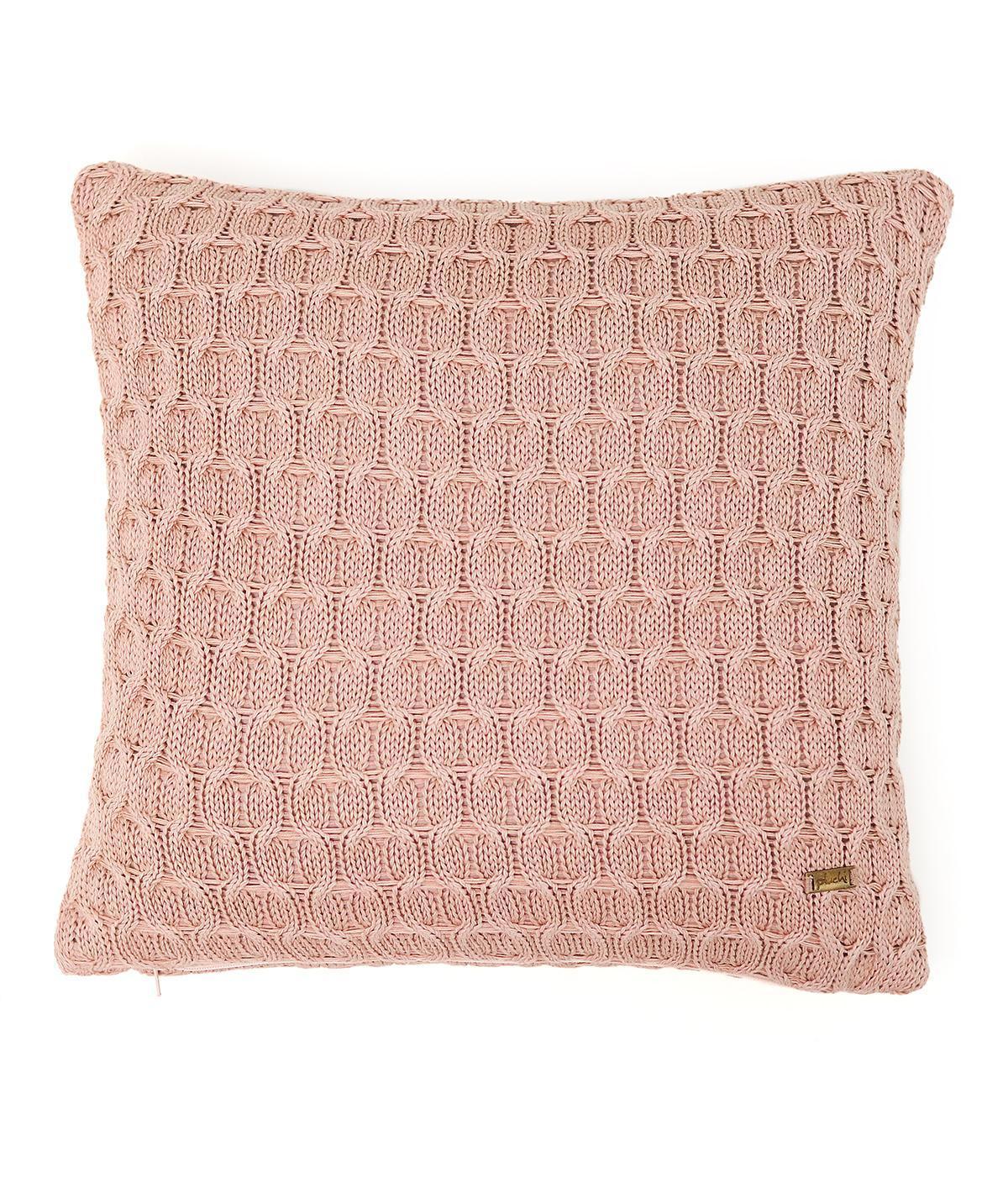 Enera Chevron Pale Pink Color 16x16 Inch Cushion Cover - enera
