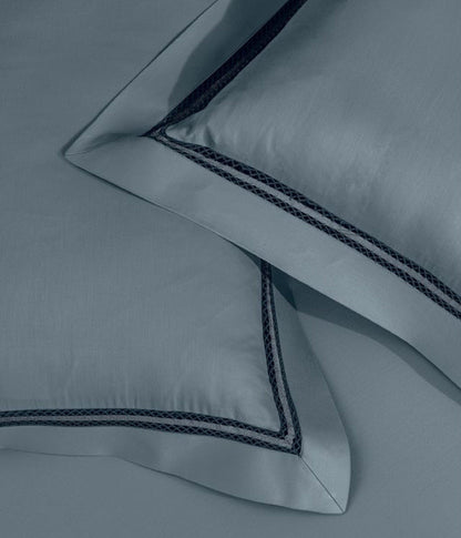 D'Decor Urban ll Timeless Collection Stellar Bluefin Color double Bedsheet with 2 pillow covers - enera