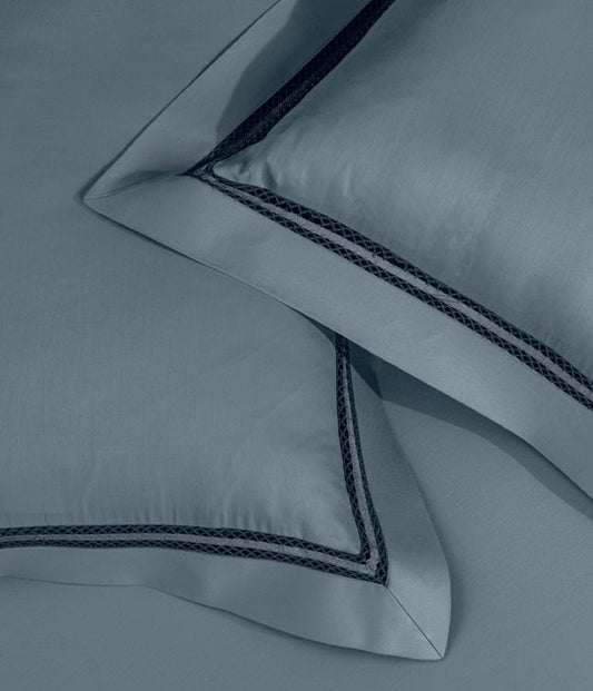 D'Decor Urban ll Timeless Collection Stellar Bluefin Color double Bedsheet with 2 pillow covers - enera
