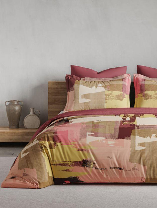 D'Decor Maxima Collection Spectra Marsala Color Double Bedsheets - enera