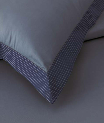 D'Decor Urban Timeless Collection Avalon-Stone Blue Stellar color Plain King Size double Bedsheet with 2 pillow covers - enera