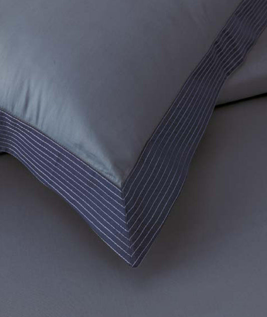 D'Decor Urban Timeless Collection Avalon-Stone Blue Stellar color Plain King Size double Bedsheet with 2 pillow covers - enera