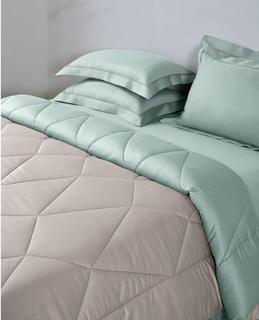 D'Decor Snuggle III Collection Flint Stone-Fallen Rock Color BIB042 Double comforter Set - enera