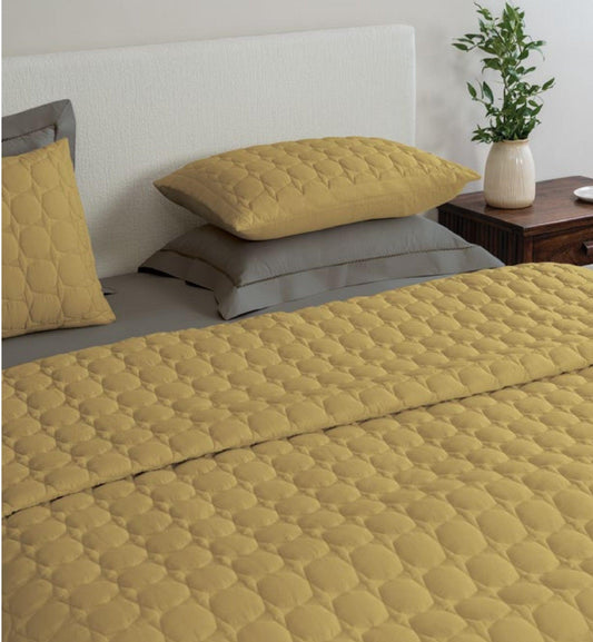 D'Decor Legacy II Collection Golden Palm-Fallen Rock CQ10 Quilted Bedspread Set - enera