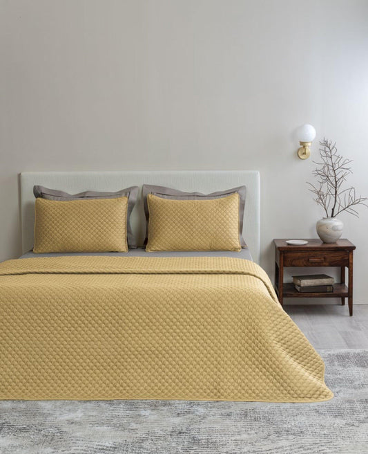 D'Decor Legacy II Collection Golden Palm-Fallen Rock CQ14 Quilted Bedspread Set - enera
