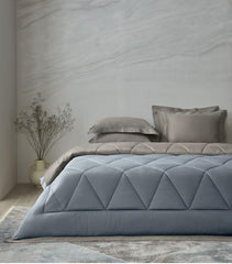 D'Decor Snuggle III Collection Island Fossil-Surf Spray Color BIB044 Double Bed comforter set - enera