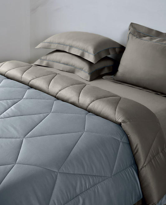 D'Decor Snuggle III Collection Island Fossil-Surf Spray Color BIB044 Double Bed comforter set - enera