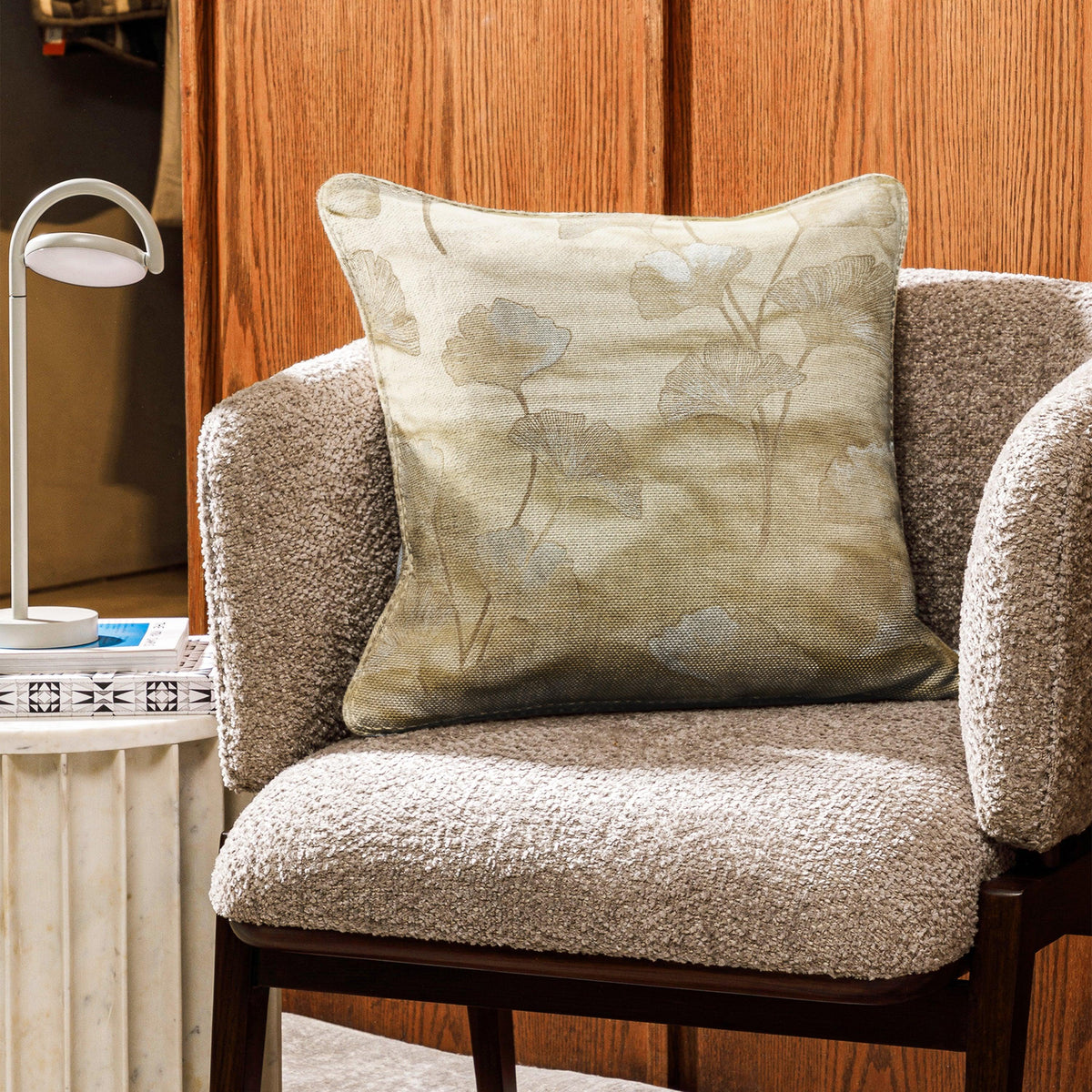 Enera GMF Jazz Dj1522 Cream Color 16x16 Inch Cushion Cover - enera
