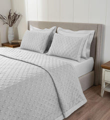 D'Decor Legacy II Collection Oxford-Oyster Color Quilted Bedspread Set - enera