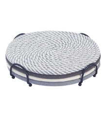 Enera Icon 4Pcs Cotton Grey Color Heat Resistant Trivet Set - enera