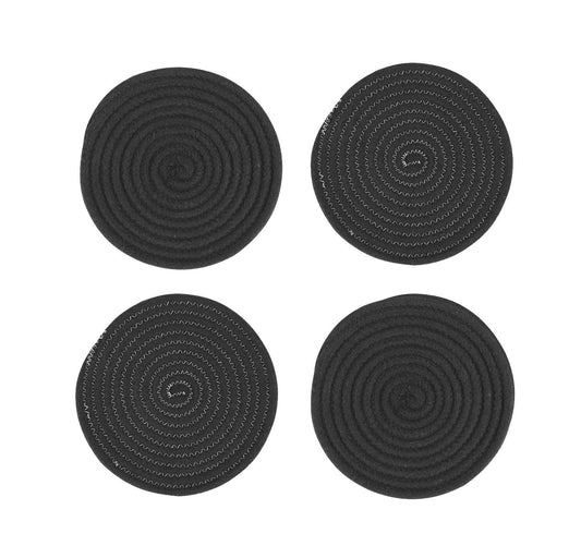 Saprose Crafted Round Dining & Side Table Mat – 23cm, Pack of 4 Include Stand - enera