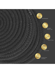 Saprose Crafted Round Dining & Side Table Mat – 23cm, Pack of 4 Include Stand - enera