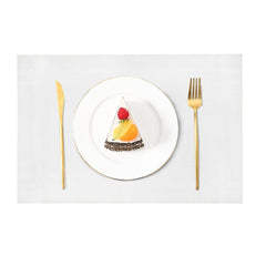 Enera SNFAB Linen Border White Color Table Mat - enera