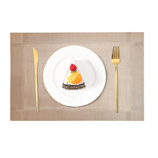 Enera SNFAB Linen Border Beige Color Table Mat - enera