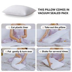 Enera Sleep Essentials Prime Pillow, Polyfiber White Pillow (17X27 Inch) - enera