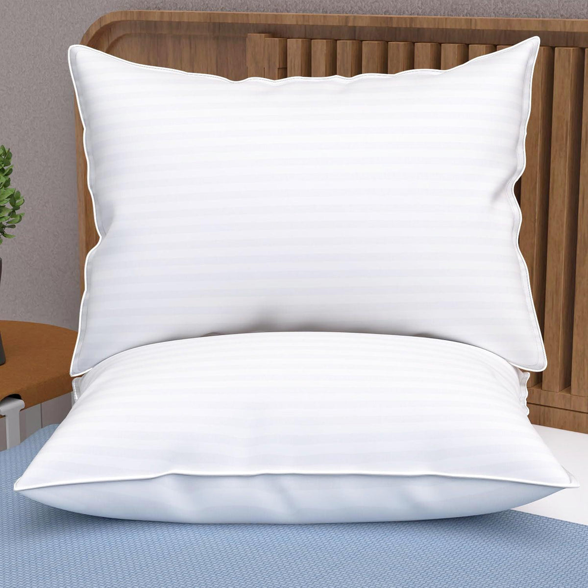 Enera Sleep Essentials Ecozen Soft Pillow, White 17X27 Inch Pillow - enera