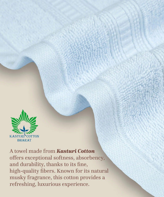 Enera Classic Collection Pure Aqua Color 4 Pcs Bath Towel - enera