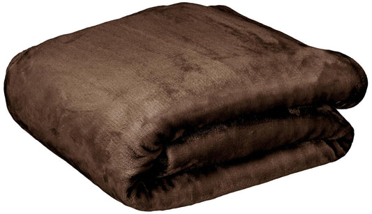 Enera Style Me Solid Toffee Brown Color Single Blanket - enera