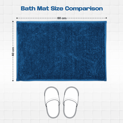 Enera Stello Collection Insignia Blue Color 40x60cm Bath Mat - enera