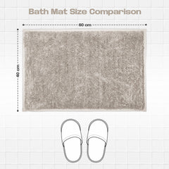 Enera Opal Collection Taupe Color 40 x 60 cm Bath Mat - enera