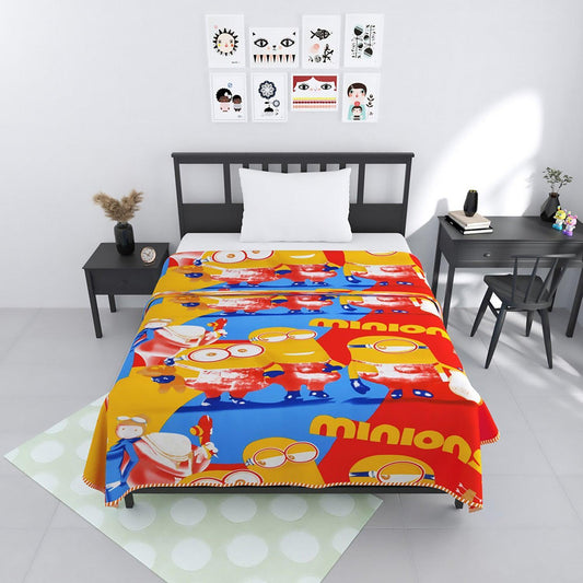 Enera Cambridge Collection Minions Multi Color Single Reversible Dohar - enera
