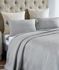 Enera Trio Stripe Light Grey M.& Vanilla G.M. Color King Size Bedcover - enera