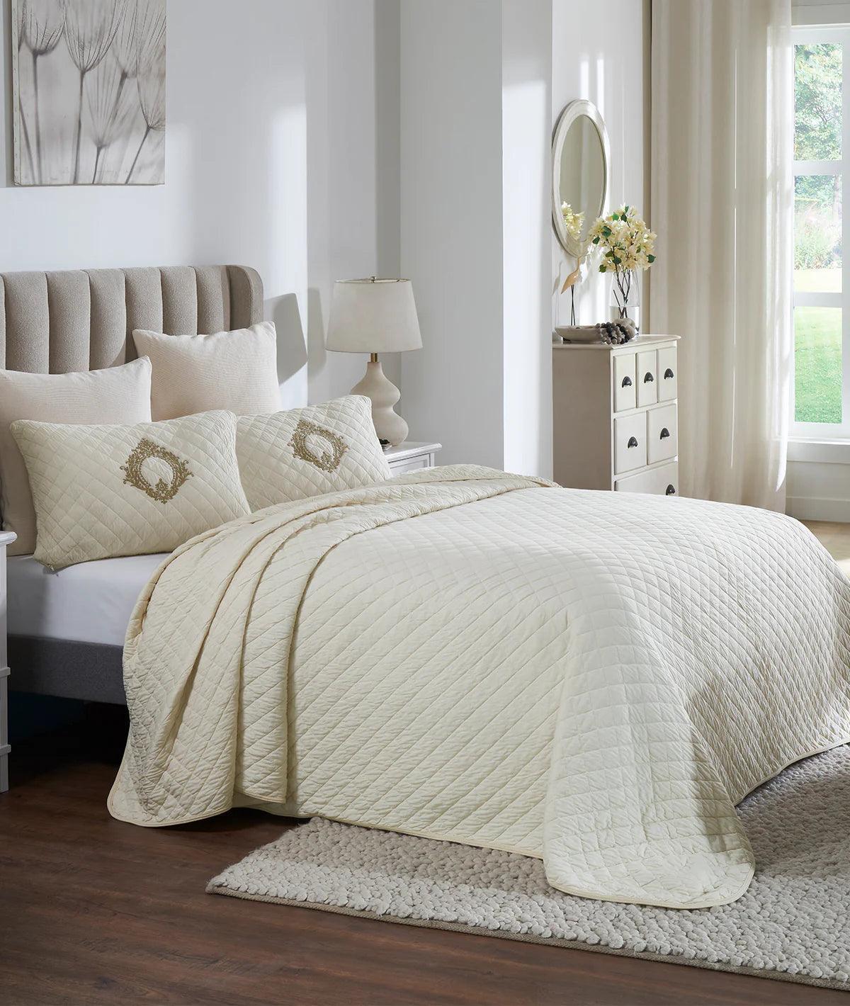 Enera Zenobia Natural Color King Size Bedcover - enera