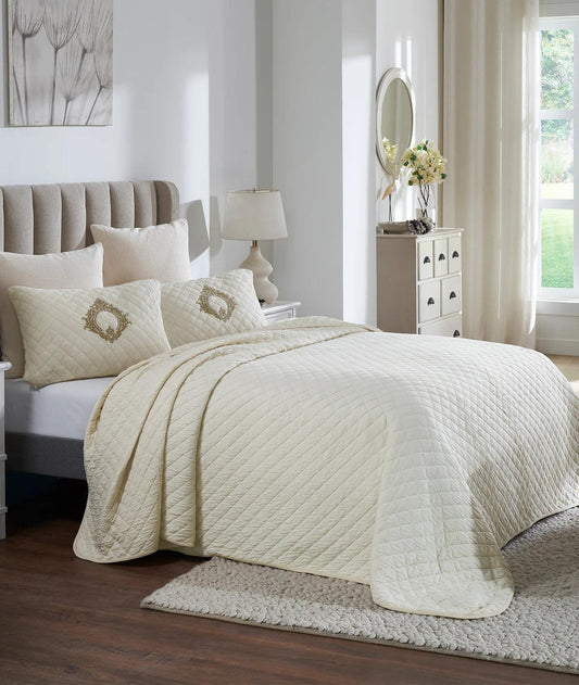 Enera Zenobia Natural Color King Size Bedcover - enera