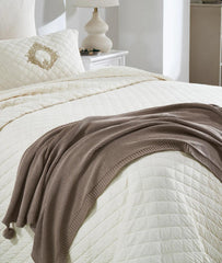 Enera Zenobia Natural Color King Size Bedcover - enera