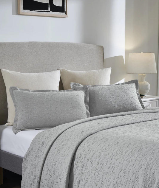 Enera Eden Light Grey Color King Size Bedcover - enera