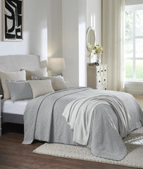 Enera Eden Light Grey Color King Size Bedcover - enera