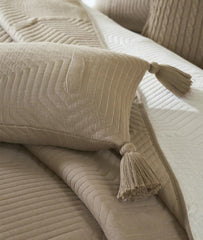 Enera Graham Dove Beige and Nature Color King Size Bedcover - enera