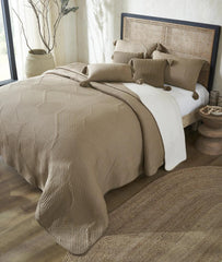 Enera Graham Dove Beige and Nature Color King Size Bedcover - enera