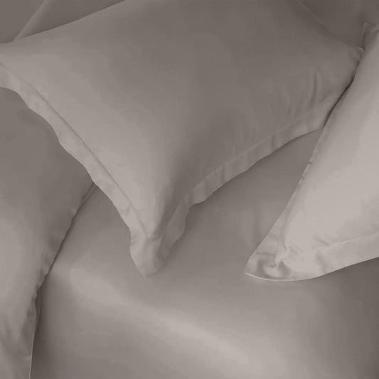 Enera Charm Collection Pearl Grey Color Plain King Size Double Bedsheet - enera