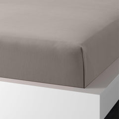 Enera Charm Collection Pearl Grey Color Plain King Size Bedsheet--600 TC(100% Cotton) - enera