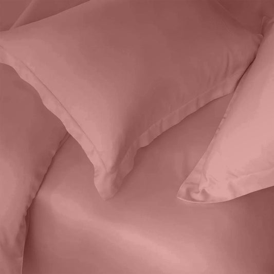 Enera Charm Collection Bubble Pink Color Plain King Size Double Bedsheet - enera
