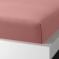 Enera Charm Bubble Pink Plain King Size Bedsheet | 100% Cotton | 600 TC - enera