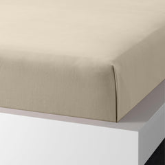 Enera Charm Collection Ivory Cream Color Plain King Size Bedsheet-600 TC(100% Cotton) - enera