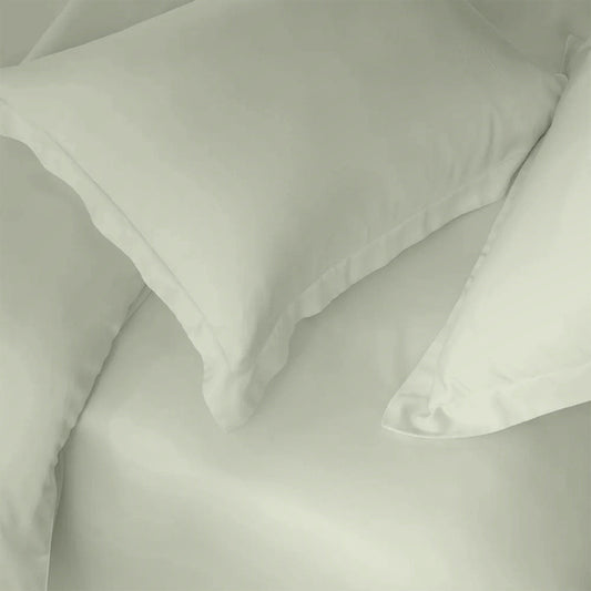 Enera Charm Collection Mist Green Color Plain King Size Double Bedsheet - enera